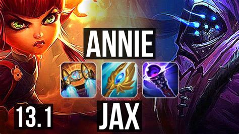 Annie Vs Jax Top Rank 4 Annie 28m Mastery 1000 Games Legendary