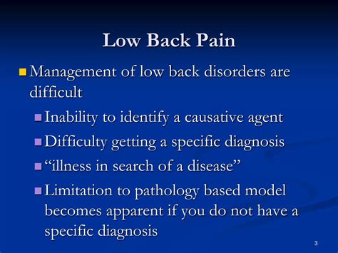 Ppt A Treatment Based Classification Approach To Low Back Pain