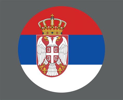 Serbia Flag National Europe Emblem Icon Vector Illustration Abstract ...