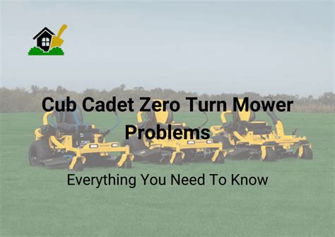 Cub Cadet Zero Turn Mower Problems Causes Solutions TheYouthFarm