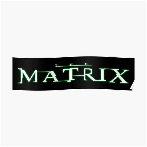 The Matrix Logo Poster By Thedreadfulzero Redbubble