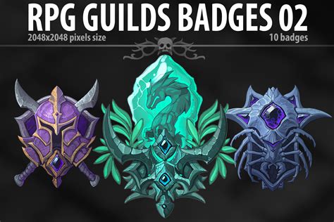 Rpg Guilds Badges D Icons Unity Asset Store