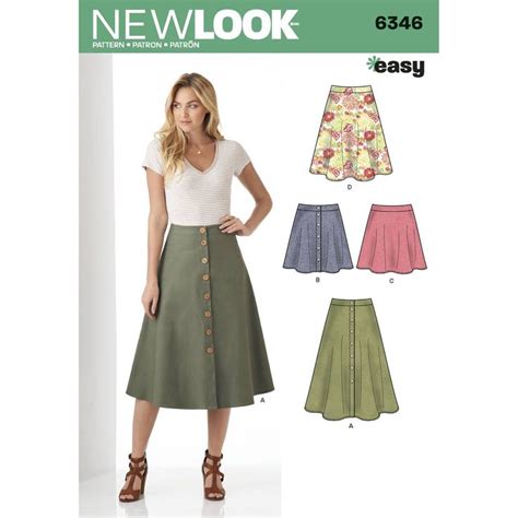 Buy New Look Women S Easy Skirt Sewing Pattern 6346 For GBP 10 50