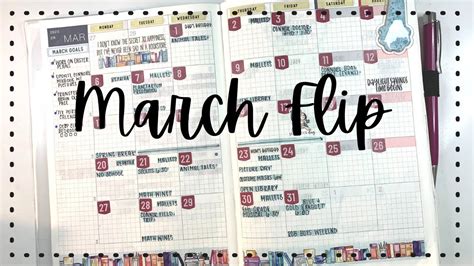 March Flip Through Hobonichi Cousin Cocoa Daisy YouTube