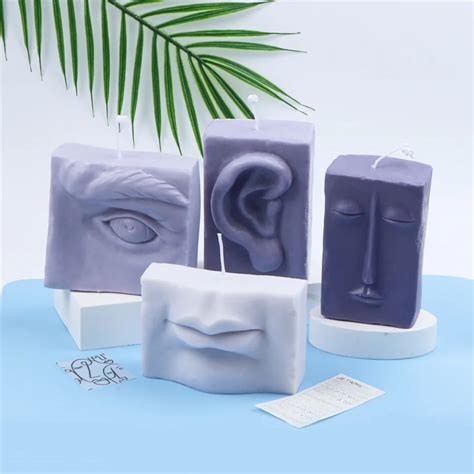 Torso Body Human Candle Mold Silicone Soap Molds Face Lips Eye Ear 3d