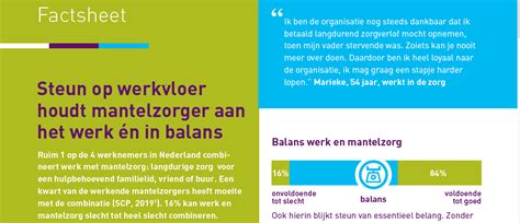 Factsheet Effect Steun Werkvloer Op Balans Werk Mantelzorg