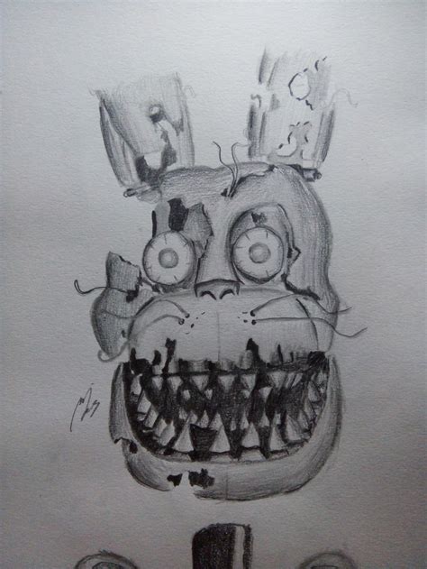 Nightmare Bonnie Pencil Drawing (doodle ver) by SanjayaFNAFart on DeviantArt