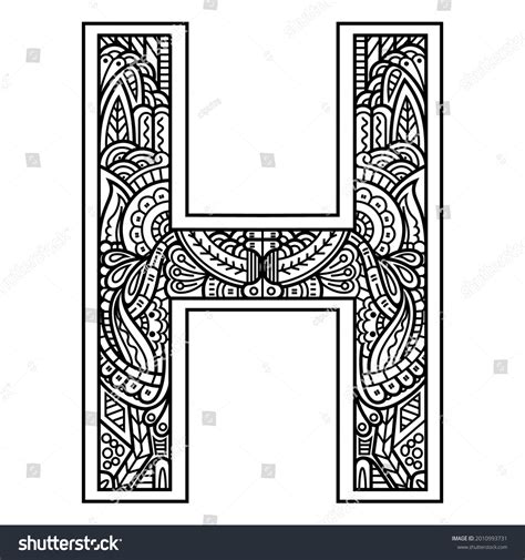 Zentangle Alphabet H Images Stock Photos Vectors Shutterstock