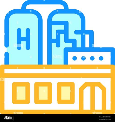 Factory Production Hydrogen Color Icon Vector Illustration Stock Vector Image And Art Alamy