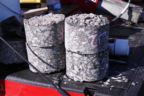 Asphalt Core Samples For Testing Stock Photo Download Image Now