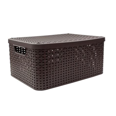 Storage Box Rattan Style Crazy Plastics