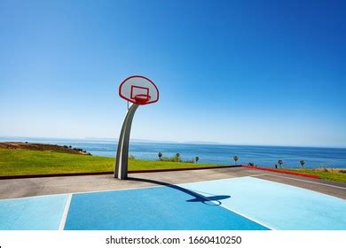 Basketball Field Side View Outdoor Royalty Free Images Stock