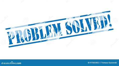 Problem Solved Stamp Stock Illustration Illustration Of Problem 97565402