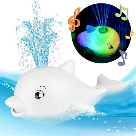 Qjuhung Baby Bath Toys Whale Automatic Spray Water Bath Toy With Led