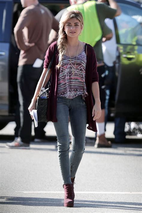 SARAH HYLAND on the Set of Modern Family in Los Angeles - HawtCelebs