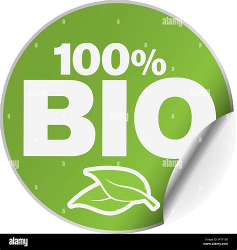 Round Green 100 Percent Bio Adhesive Sticker Or Badge With One Side