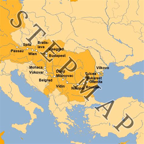 StepMap D PA74 Landkarte für Südosteuropa