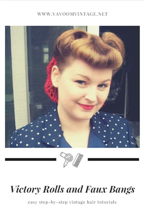 Victory Rolls With Faux Bangs Tutorial Vintage Hairstyles Tutorial Vintage Hairstyles Retro