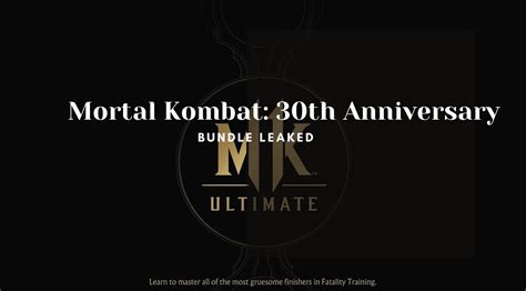 Mortal Kombat 30th Anniversary Bundle Leaked