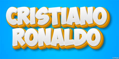 Cristiano Ronaldo Text Effect And Logo Design Celebrity