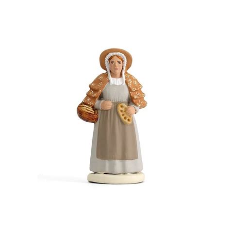 Femme à la fougasse Arterra 7cm blanc Comptoir Religieux