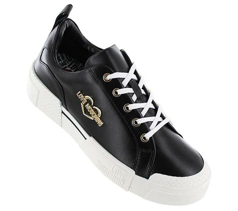 Купить LOVE MOSCHINO Кроссовки Кожаные - Женские Туфли Кожаные Черные ...