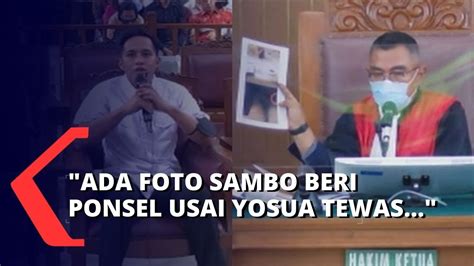 Eliezer Serahkan Bukti Foto Ferdy Sambo Saat Serahkan Ponsel Dan Uang