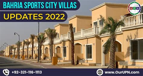 Bahria Sports City Villas Updates 2022 UPN