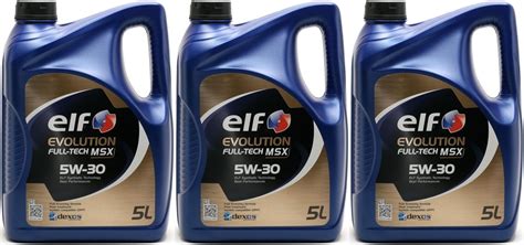 Elf Evolution Full Tech Msx 5w 30 Motoröl 3x 5 15 Liter Sae 5w 30 Autopkw Motoröle Sae