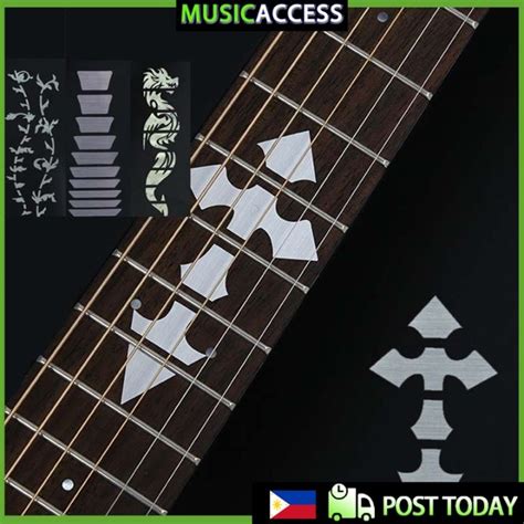 Guitar Fretboard Stickers Guitar Inlay Stickers Fingerboard Decals Acoustic Electric Guitar ...