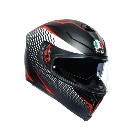 Agv K5 Thunder Matt Black White Red Lavado D O O