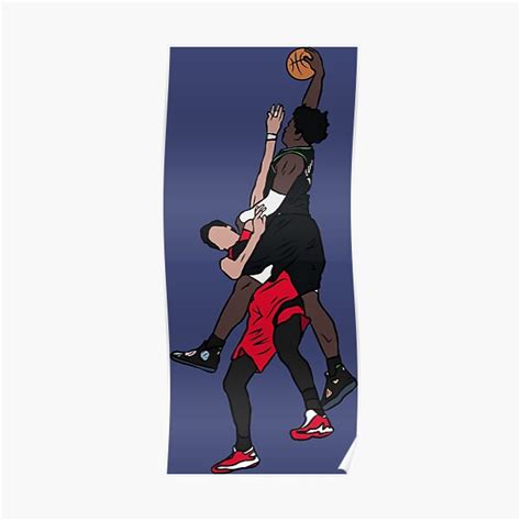 "Anthony Edwards Dunk On Yuta Watanabe" Poster by RatTrapTees | Redbubble