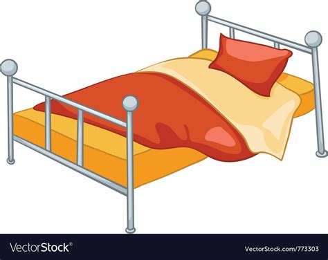 Cartoon home furniture bed Royalty Free Vector Image