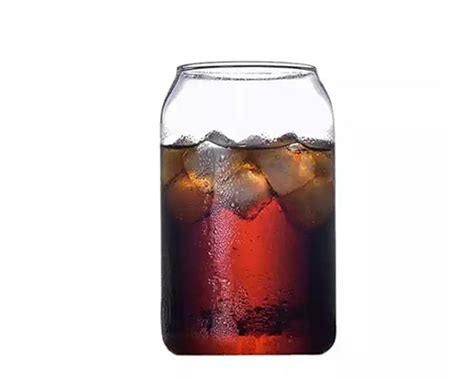 Glass Drinking Cup with Straw | 550ml Best Beer Can Cups