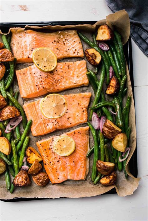 Easy Sheet Pan Salmon 5 Ingredient Recipe Platings Pairings