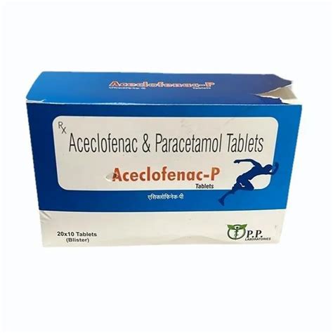 Aceclofenac P Paracetamol Tablets Strength 425mg At Rs 80 Stripe In