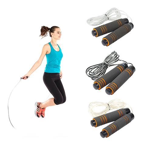 Adjustable New Bearing Skip Rope Cord Speed Fitness Aerobic Jumping ...