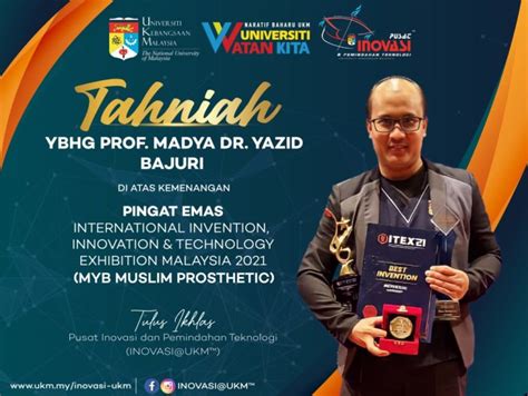 Tahniah Buat Prof Madya Dr Mohd Yazid Bajuri Diatas Kemenangan Pingat