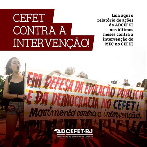 Relatório Cefet contra a intervenção Adcefet rj SSind