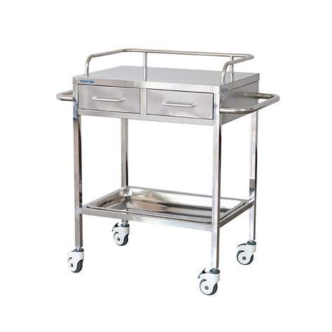 MK S05 Medical Instrument Trolley S S With Two Shelves