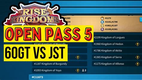 LIVE OPEN PASS 5 HELL KVK 1960 60GT Vs 1365 JST Ghany K Vs Benjamin A