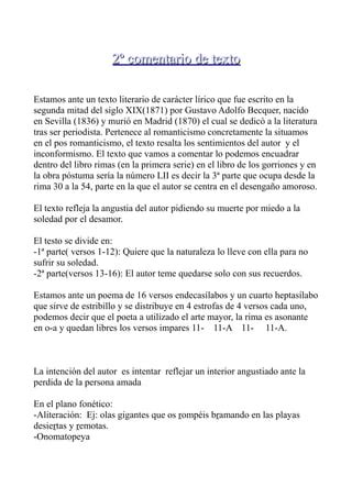 Comentario De Texto De Lengua Pdf