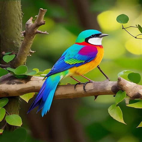 Premium AI Image | Colorful birds in the forest ai generated