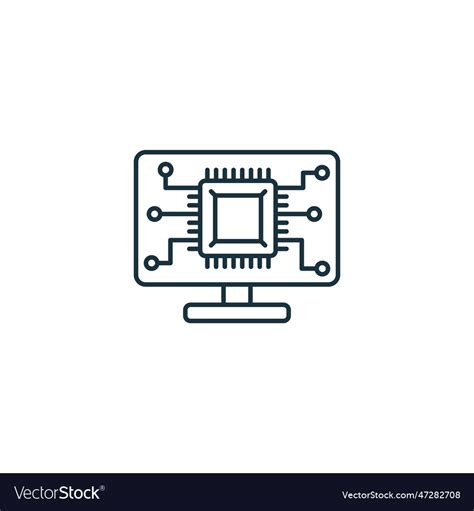 Embedded System Icon Monochrome Simple Sign From Vector Image