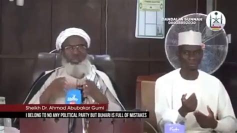 Video Sheikh Ahmad Gumi Openly Apologizes To Ex Nigerian President