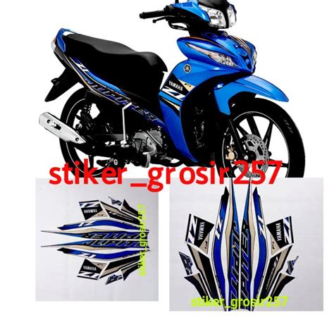 Stiker Striping Lis Body Jupiter Z All New Tahun Hitam Biru