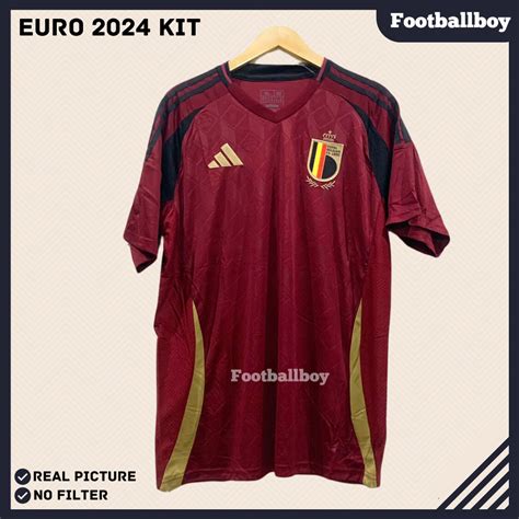 Jual JERSEY BAJU BOLA TIMNAS BELGIUM BELGIA HOME EURO PIALA EROPA 2024