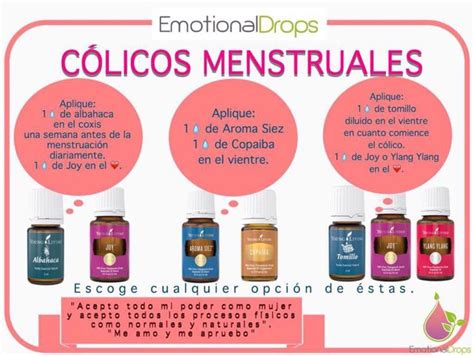 CÓLICOS MENSTRUALES Aceites esenciales para la tos Mezclas de