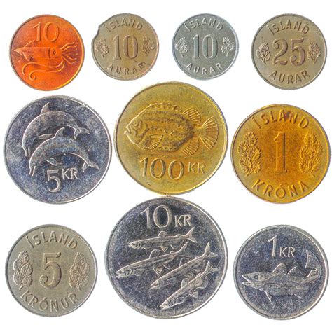 10 Different Coins From Iceland Old Collectible Icelander Etsy