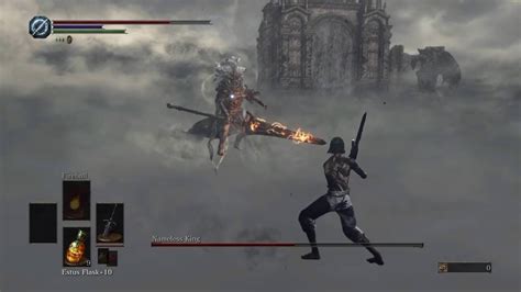 Dark Souls Wolfs Knight Great Sword Vs Nameless King Youtube